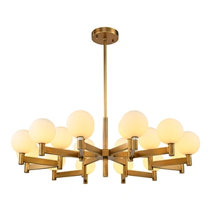 18 lights Magic Pearl Opal Glass Chandelier