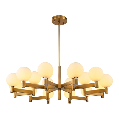 18 lights Magic Pearl Opal Glass Chandelier