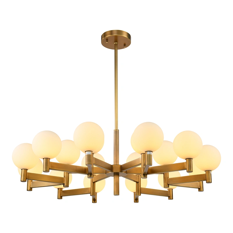 18 lights Magic Pearl Opal Glass Chandelier